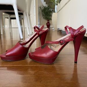 Valentino Leather Platform Heels